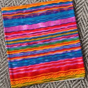 Laurel Burch Vibrant Striped Fabric - Multicolor, 1 yard